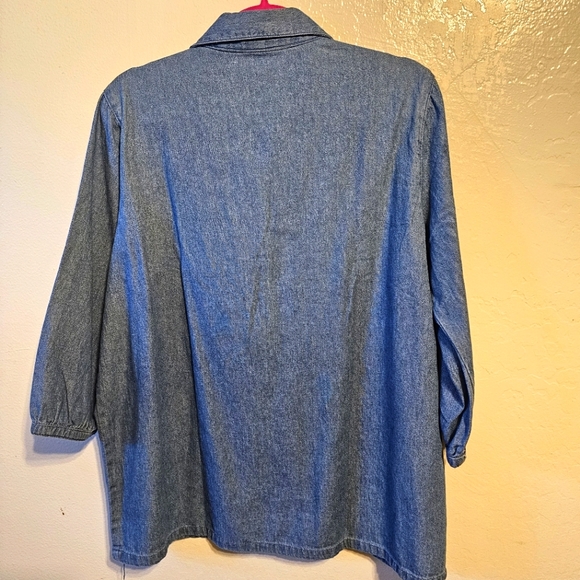 Embroidered Chambray Shirt - Picture 6 of 8